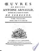 Oeuvres de Messire Antoine Arnauld