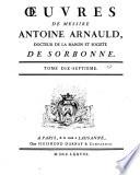 Oeuvres de Messire Antoine Arnauld