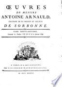 Oeuvres de messire Antoine Arnauld