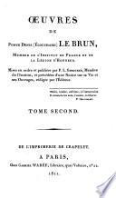 Oeuvres de Ponce Denis (Ecouchard) Le Brun...