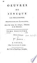 Oeuvres de Séneque le philosophe