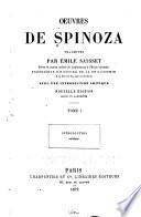 Oeuvres de Spinoza: Introduction critique