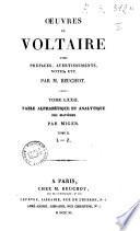 Oeuvres de Voltaire avec préfaces, avvertissement, notes ... par m. Beuchot