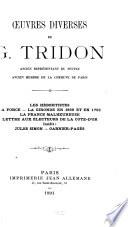 Oeuvres diverses de G. Tridon
