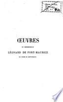 Oeuvres du bienheureux Léonard de Port Maurice,...
