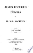 Oeuvres historiques inédites
