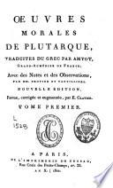 Oeuvres ; Les vies des hommes illustres