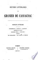 Oeuvres littéraires de Granier de Cassagnac