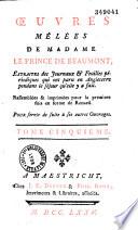Oeuvres mêlées de Madame Le Prince de Beaumont
