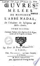 Oeuvres mêlées de Monsieur l'Abbé Nadal