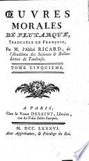Oeuvres morales de Plutarque