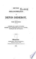 Oeuvres philosophiques de Denis Diderot