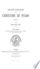 Oeuvres poétiques de Christine de Pisan