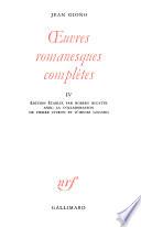 Oeuvres romanesques complètes