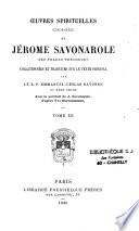 Oeuvres spirituelles choisies de Jérôme Savonarole, O.P.