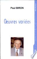 Oeuvres Variees