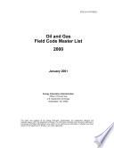 Oil and Gas Field Code Master List 2000