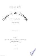 Oiseaux de passage [suivi de] Rimes fantastiques [et] Rimes d'ébène