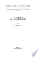 On [omega]-words and [omega]-computations