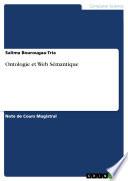 Ontologie et Web Sémantique