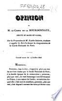 Opinion de M. le comte de La Bourdonnaye,... sur la proposition de M. Eusèbe Salverte, tendante à supplier le roi d'ordonner la réorganisation de la Garde nationale de Paris
