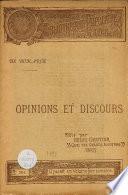 Opinions et discours