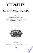 Opuscules de Saint Thomas d'Aquin