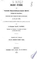 Oraison funèbre du vénérable Simon-Guillaume-Gabriel Bruté, évêque de Vincennes