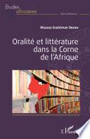 Oralité et littérature dans la Corne de l'Afrique
