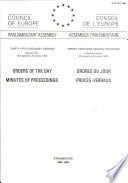 Orders of the Day Minutes of Proceedings
