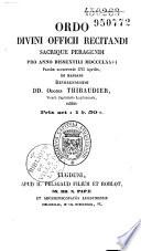 Ordo des diocèses de Lyon et Saint-Etienne