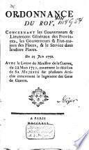 Ordonnance du Roy