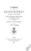 Ordre du Saint-Esprit aux XVIIIe et XIXe siècles