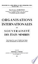 Organisations internationales et souveraineté des États membres