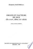 Orgues et facteurs de Nice