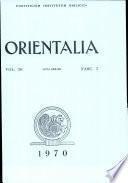 Orientalia: Vol.39