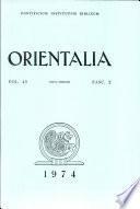 Orientalia: Vol. 43, No. 2