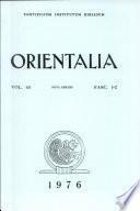 Orientalia Vol.45