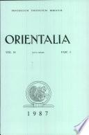 Orientalia Vol.56