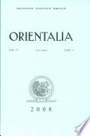 Orientalia: Vol. 77, No. 3