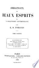 Originaux et beaux esprits de l'Angleterre contemporaine
