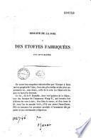 Origine de la soie et des étoffes fabriquées avec cette matière