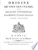 Origine de tous les cultes ou religion universelle