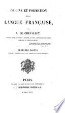 Origine et formation de la langue française