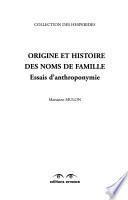 Origine et histoire des noms de famille