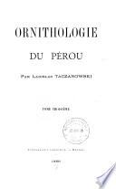 Ornithologie du Pérou