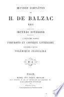 Ouevres complètes de H. de Balzac