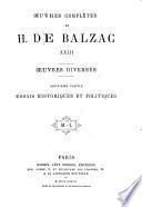 Ouevres complètes de H. de Balzac