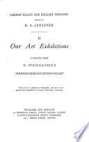 Our art exhibitions from 'Herzenserleichterungen'. (Ed. by K.A. Lentzner).