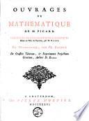 Ouvrages de mathématique de M. Picard. Observations astronomiques et physiques faites en l'isle de Cayenne, par M. Richer. Du micromètre, par M. Auzout. De Crassitie tuborum, & experimenta projectionis gravium, auctore D. Romer